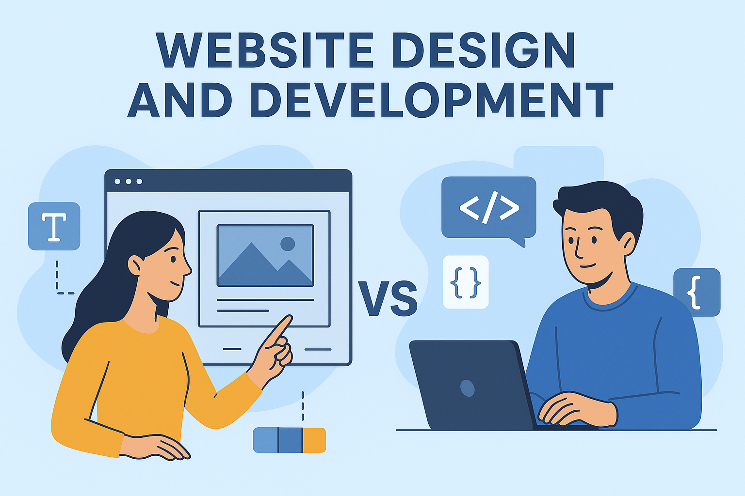 Website Design and Development: Understanding the Difference and Roles of a Web Designer vs. Web Developer